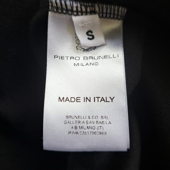 PIETRO BRUNELLI Black Maternity A-line Dress Small Lace Shoulder Office Party - Picture 11 of 12